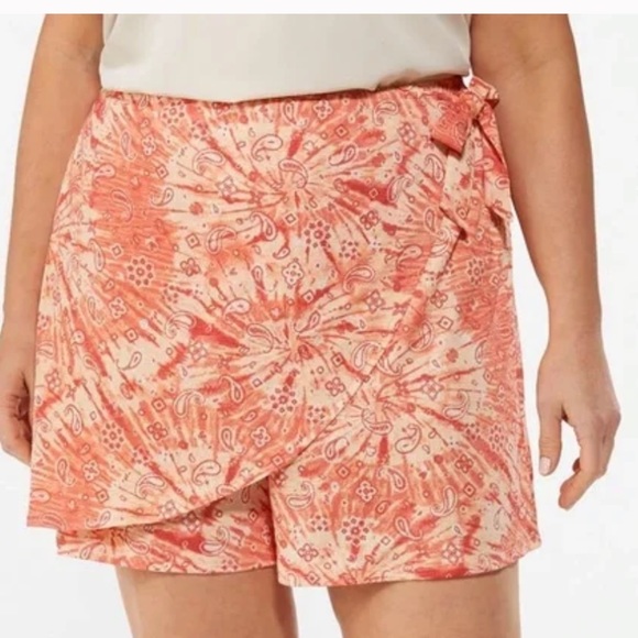 Cato Tie Dye Skort Flame Scarlet - Picture 4 of 10